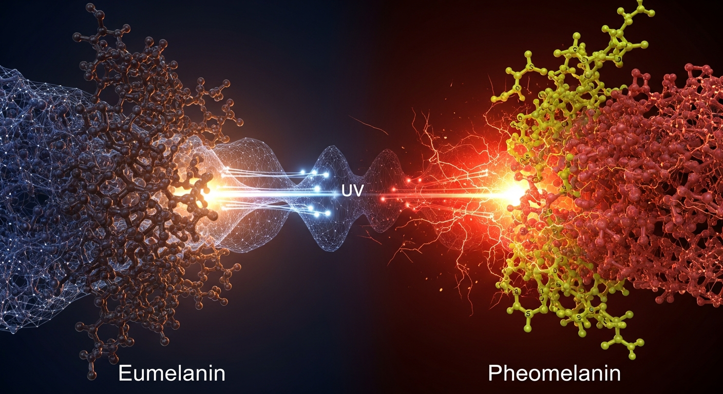 The Architecture of Dissipation and Damage: The Biophysical Divergence of Eumelanin and Pheomelanin